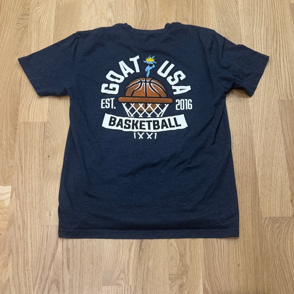 GOAT USA Kids Navy Basketball Tee